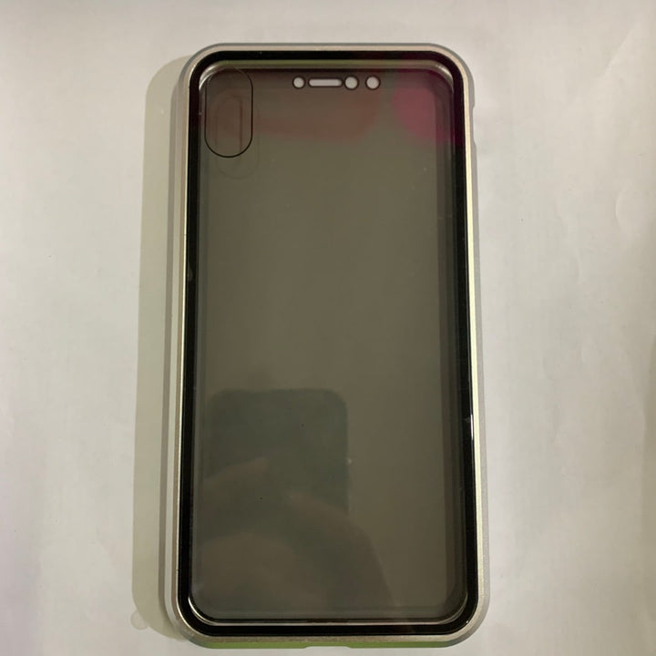 Magnetic Phone Case with Privacy Glass and Card Holder Tempered Protector Wallet