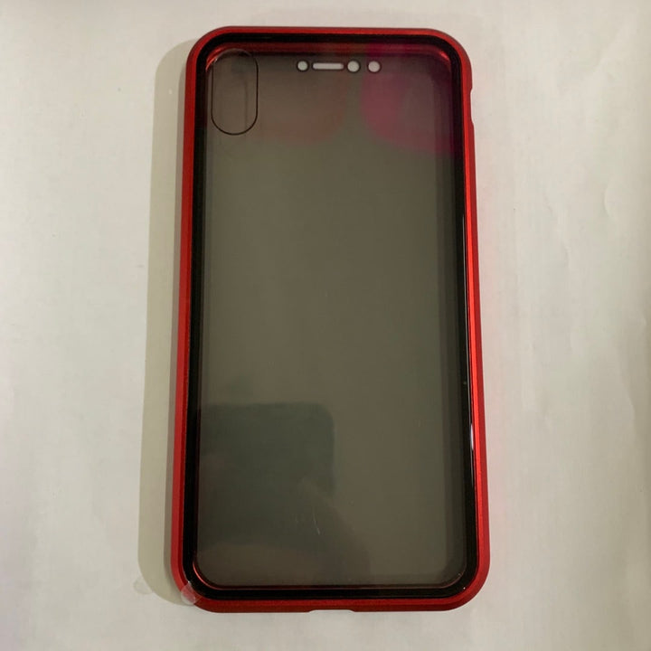 Magnetic Phone Case with Privacy Glass and Card Holder Tempered Protector Wallet