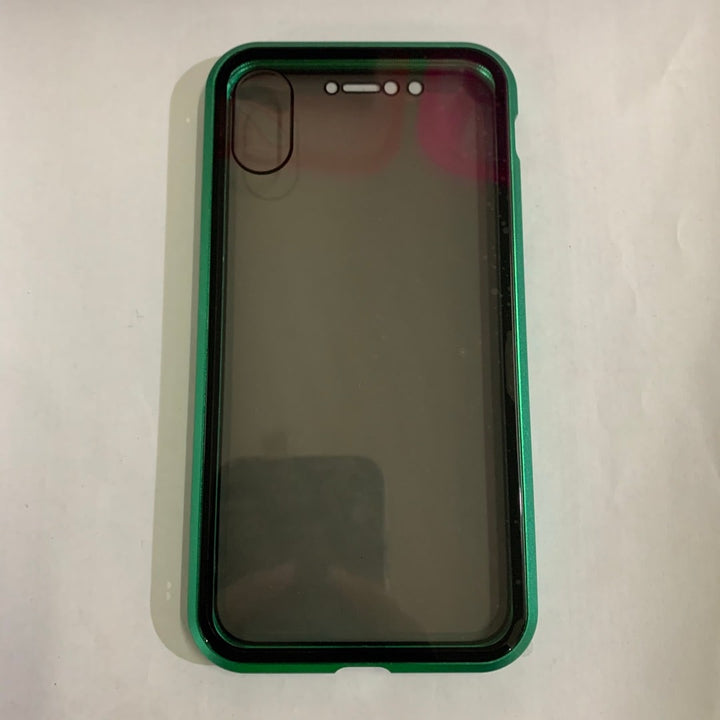 Magnetic Phone Case with Privacy Glass and Card Holder Tempered Protector Wallet