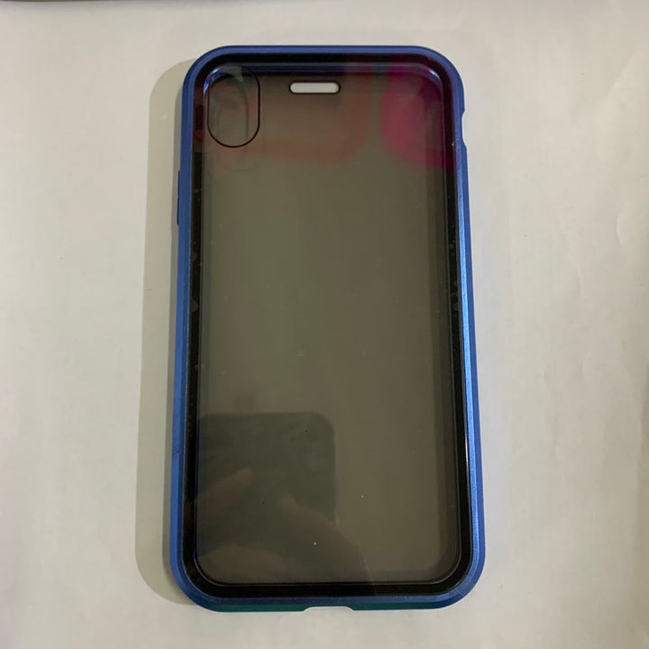 Magnetic Phone Case with Privacy Glass and Card Holder Tempered Protector Wallet