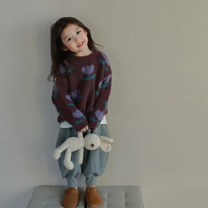 Evdokia  – Sweater with Flowers for Kids