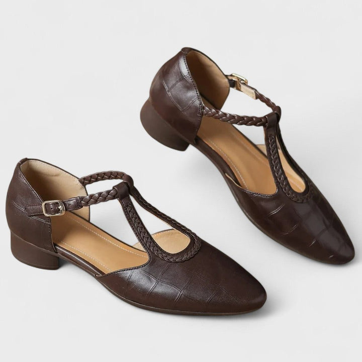 Leather Mary Jane Shoes for Women