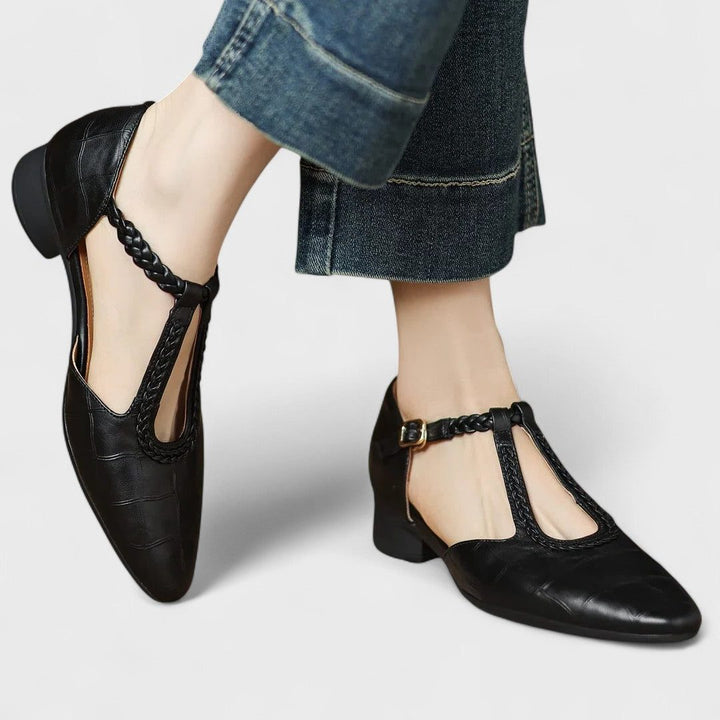 Leather Mary Jane Shoes for Women