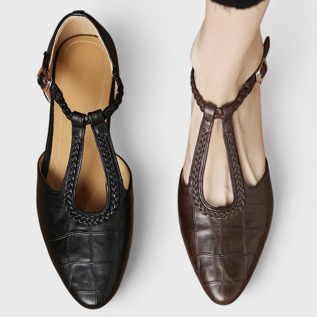 Leather Mary Jane Shoes for Women
