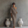 Charlotte | Maxi Dress Off Shoulder Lantern Sleeve Linen Blend Loose