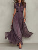 Scarlett | Maxi Dress Short Sleeve Keyhole Neckline Puff Sleeve