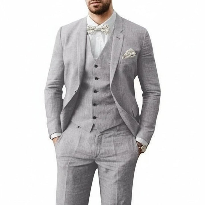 Mason | Men's 3-Piece Linen Suit Tailored Fit Wedding