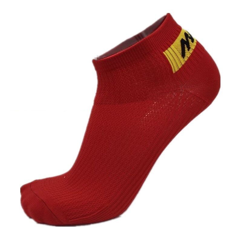Men's Athletic Compression Cycling Socks with Moisture Wicking Ankle Support and Breathable Mesh
