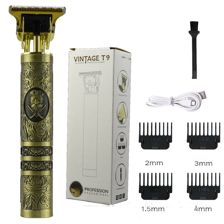 Men's Cordless Hair Trimmer for Pubic and Groin with Metal Body and Guide Combs