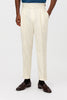James | Men's High-Waisted Pleated Drawstring Straight-Leg Pants