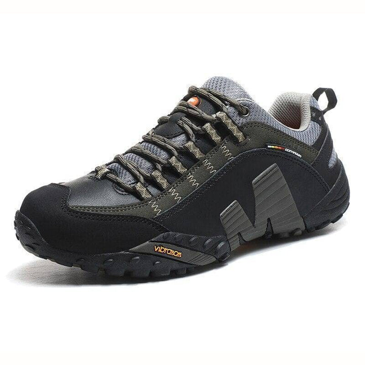 Men's Hiking Shoes with Lugged Sole Lace-Up Trekking and Trail with Padded Collar Light