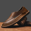 Lucas | Men's Leather Slide Sandals Italian Calfskin Contoured Foam