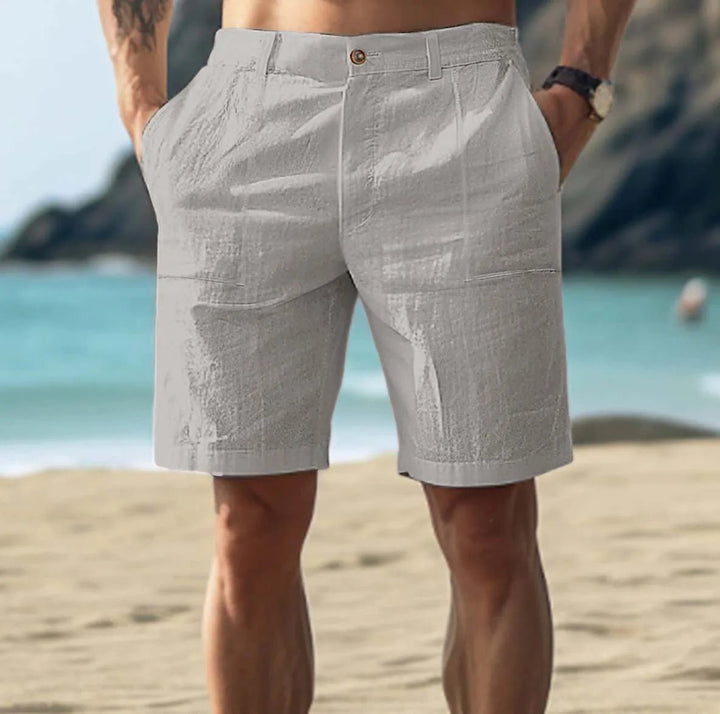 Alexander | Men's Linen Casual Shorts Flat Front Summer Chino