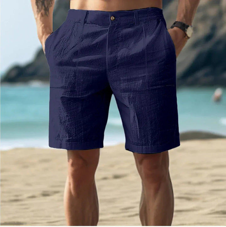 Alexander | Men's Linen Casual Shorts Flat Front Summer Chino