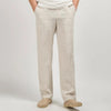 Oliver | Men's Linen Pants Straight Leg Elastic Waist Casual