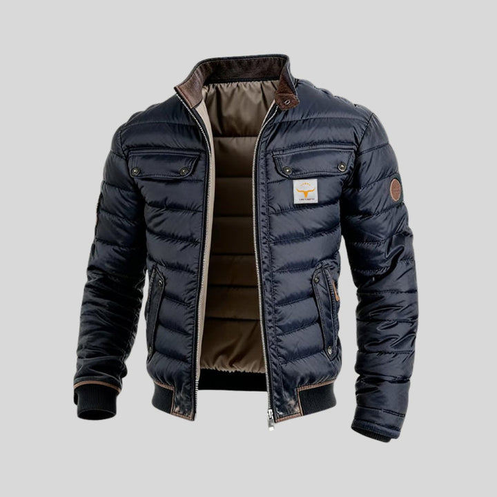 Lucas | Men's Quilted Puffer Jacket Wind Resistant Duck Down