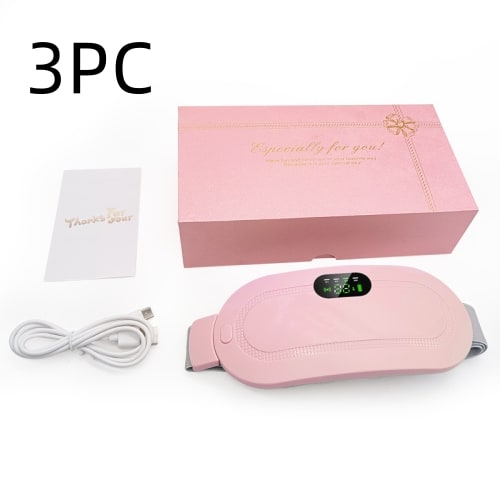 Menstrual Heating Pad for Cramps Vibrating Massage Electric Waist Belt and Digital Display