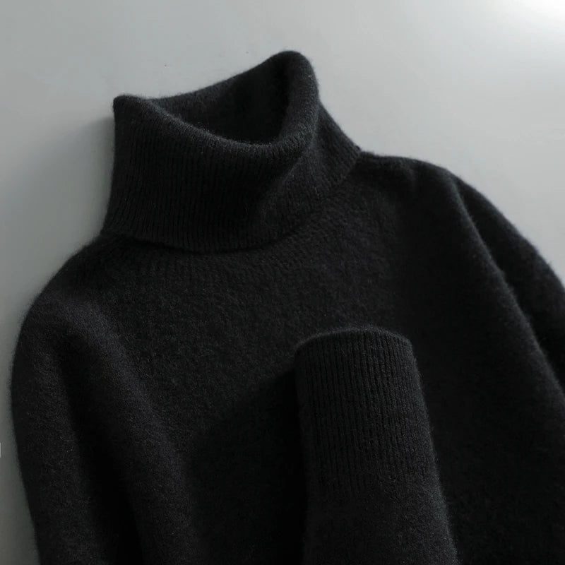 Merino Wool Turtleneck Sweater for Women