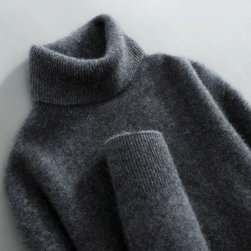 Merino Wool Turtleneck Sweater for Women