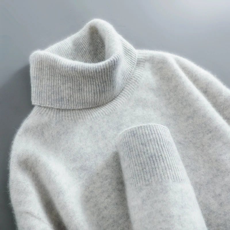 Merino Wool Turtleneck Sweater for Women