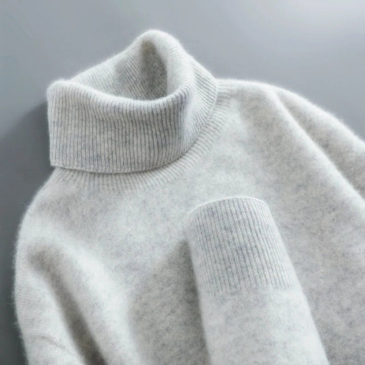 Merino Wool Turtleneck Sweater for Women