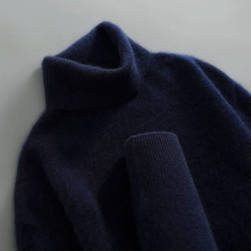 Merino Wool Turtleneck Sweater for Women