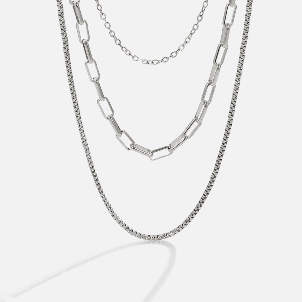Elegant silver lightning bolt necklace with subtle details