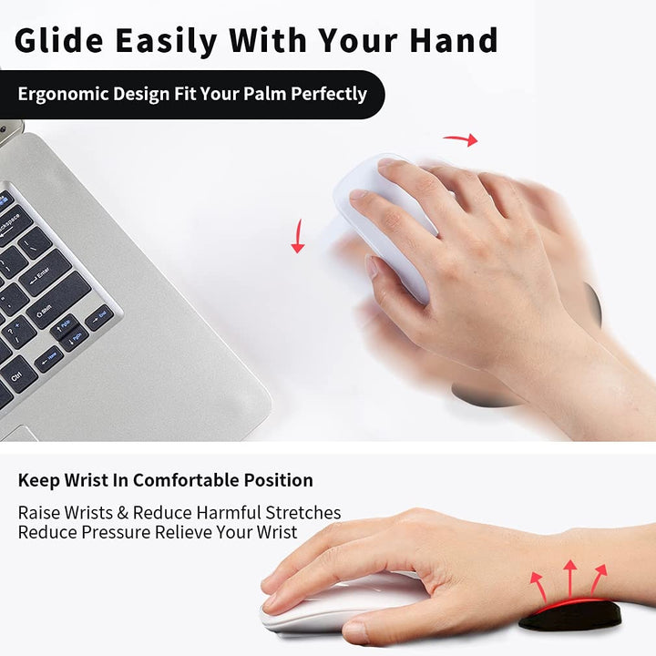 Mouse Wrist Rest Pad with Ergonomic Support for Computer Gaming and Office Use