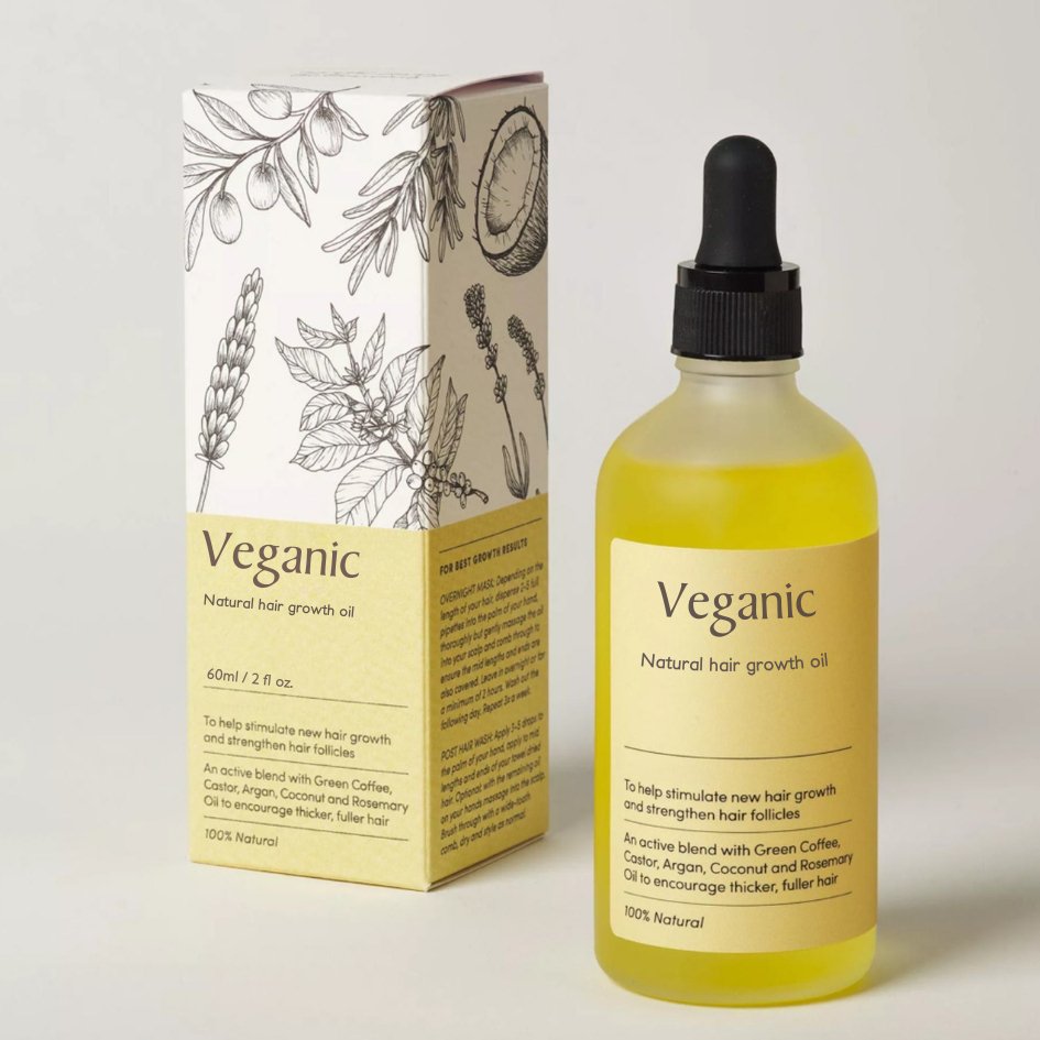 Vegan Hair Growth Oil - 100% Natural Serum