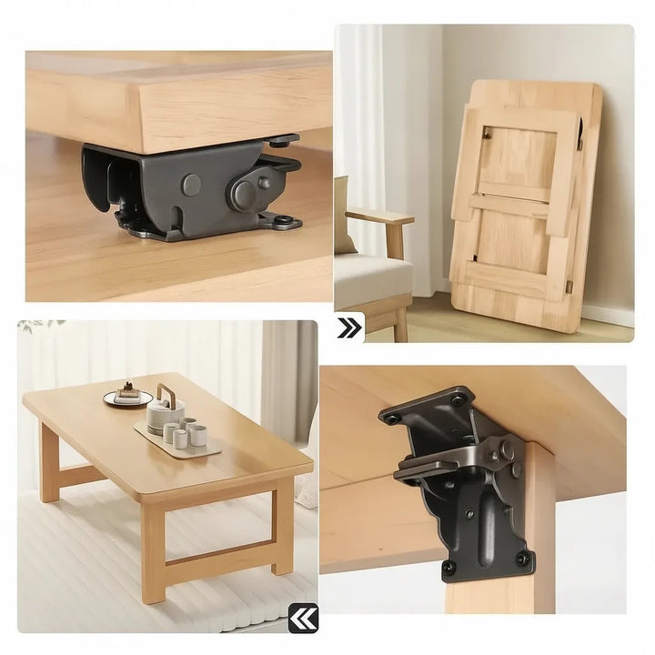 Folding Table Leg Brackets 90° with Auto-Lock – Set of 2, Up to 225 kg Load Capacity