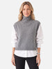 Women's Sleeveless Knit Turtleneck Sweater Vest