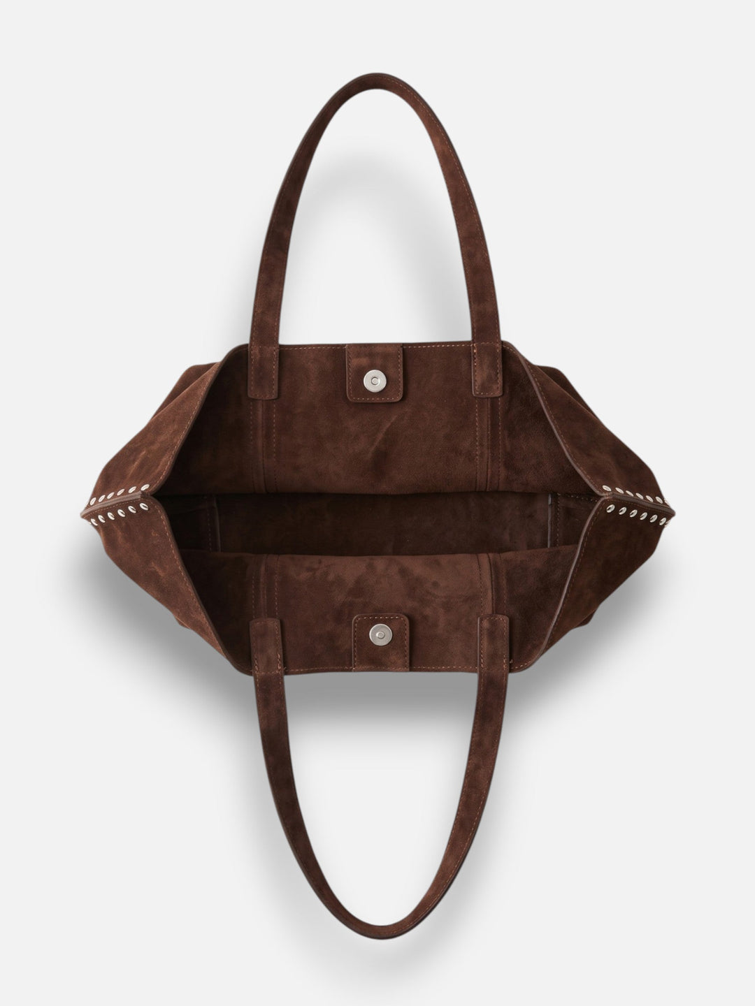 Women's Studded Faux Suede Tote Bag
