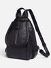 Women's Mini Woven Leather Backpack Crossbody