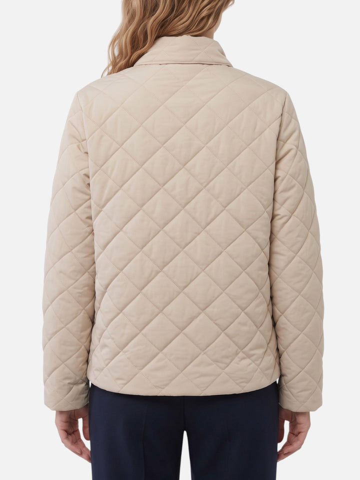 Women's Diamond Quilted Zip-Up Jacket