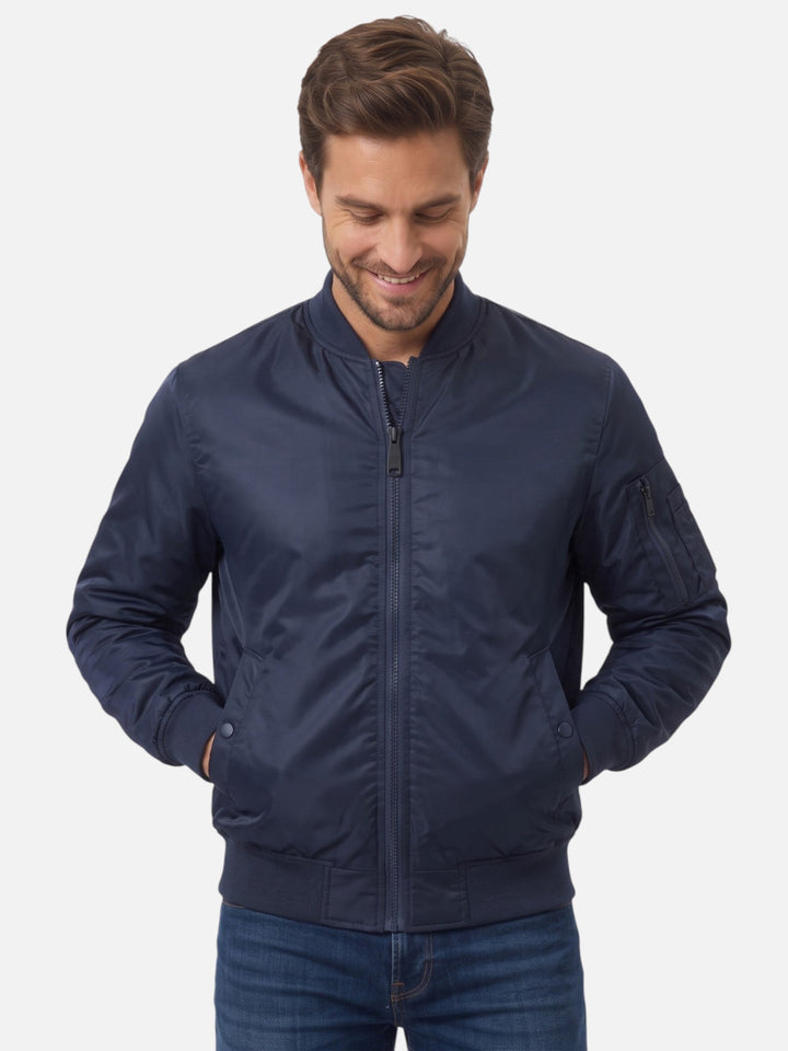 Men's Zip-Up Windbreaker Bomber Jacket
