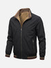 Men's Striped Zip-Up Harrington Jacket