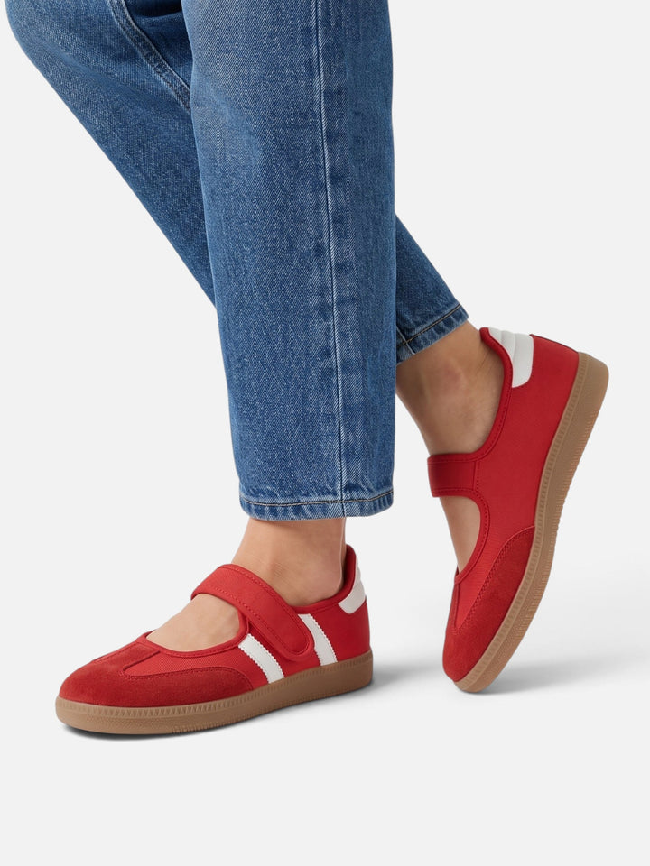 Women's Mary Jane Sneakers with Contrast Stripes