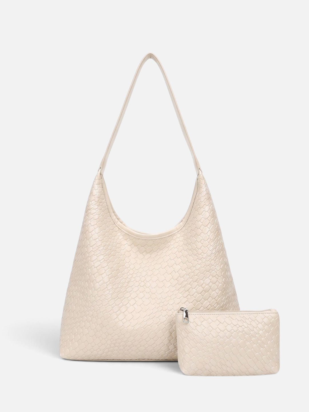 Women's Woven Hobo Bag with Pouch