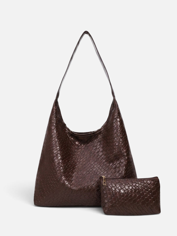Women's Woven Hobo Bag with Pouch