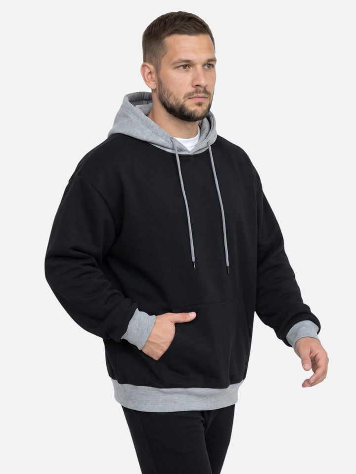 Men's Two-Tone Drawstring Hoodie