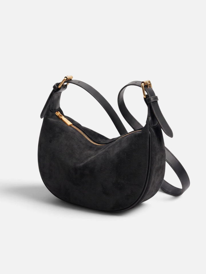 Women's Faux Suede Zip Hobo Bag