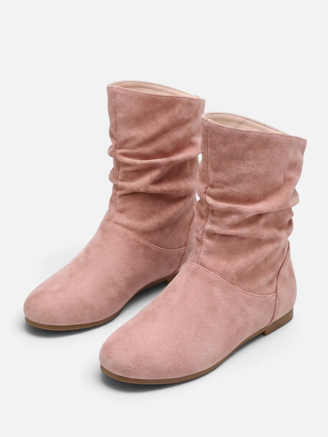 Women's Faux Suede Slouchy Mid-Calf Boots