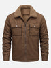 Men's Sherpa-Lined Suede-Effect Jacket