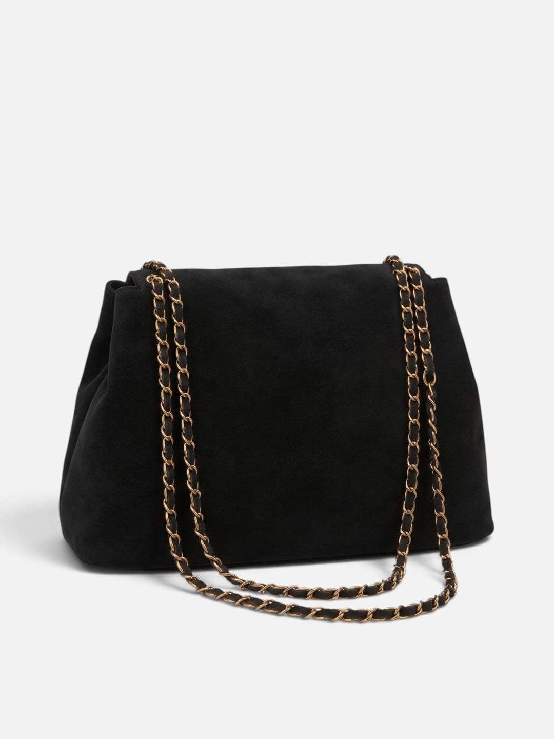 Women's Faux Suede Chain Shoulder Bag
