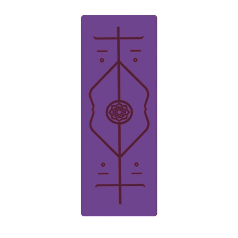 Non Slip Tpe Yoga Mat with Thick Cushioning and Body Alignment Lines for Exercise Foam