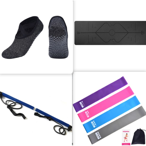 Non Slip Tpe Yoga Mat with Thick Cushioning and Body Alignment Lines for Exercise Foam