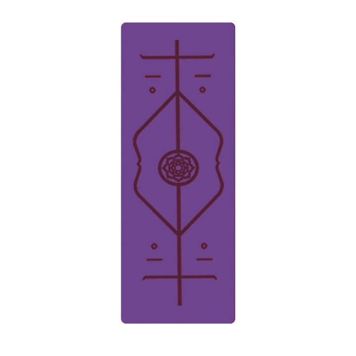 Non Slip Tpe Yoga Mattress with Alignment Lines and Thick 6mm Cushioning for Folding Exercise Mat