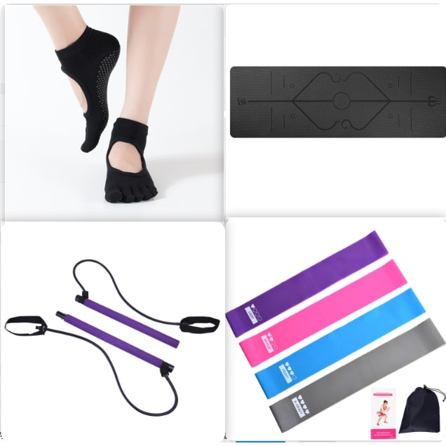 Non Slip Tpe Yoga Mattress with Alignment Lines and Thick 6mm Cushioning for Folding Exercise Mat