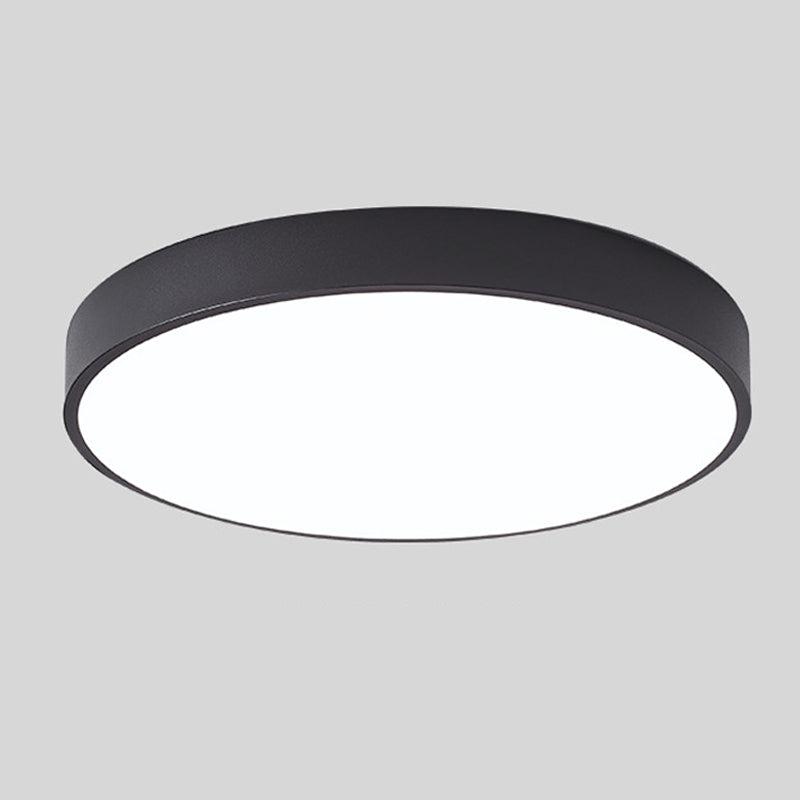 Scandinavian LED Ceiling Light in Macaron Shape with Wooden Accent for Living Room or Bedroom