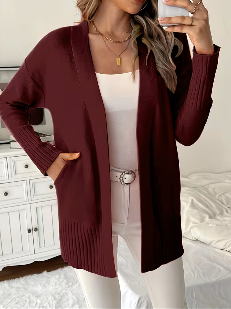 Open Front Long Cardigan for Women
